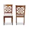 Baxton Studio Nicolette Modern and Contemporary Grey Fabric and Walnut Brown Finished Wood 2-PC Dining Chair Set 176-11387-Zoro - alternate 5
